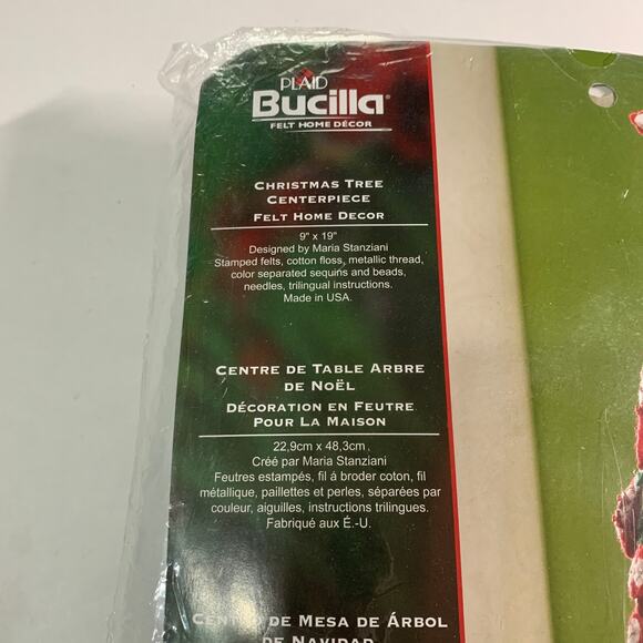 Bucilla 86113 Christmas Tree Centerpiece Felt Home Decor 2008 NEW Sealed - Picture 5 of 6